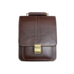 کیف دوشی مردانه چرم پاگون مدل ساتچل سگک‌دار بزرگ